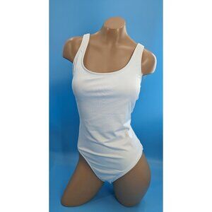 Victoria's‎ Secret Pink One piece Scoop Swimsuit White Med NWT $50